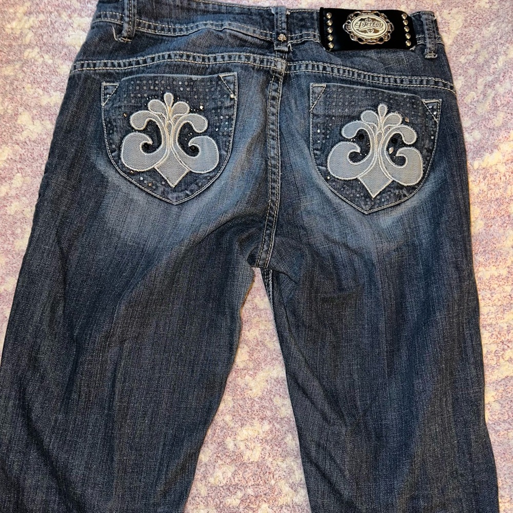 Y2K Style embroidered Jeans